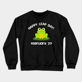 Happy Leap Day Year 2024 February 29th Funny Frog lovers Crewneck Sweatshirt